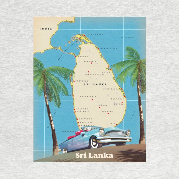 illustrated map of sri lanka by nickemporium1